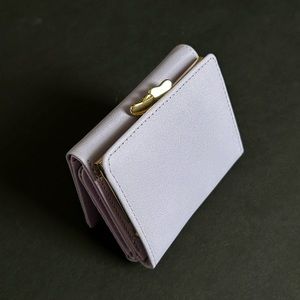 Girls Mini Wallet with Heart Shaped Clasp (Lilac/Purple)